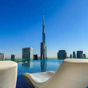 Full Burj Khalifa View Lux 2bedroom With Rooftop Pool Location In Paramount Midtown Apartment